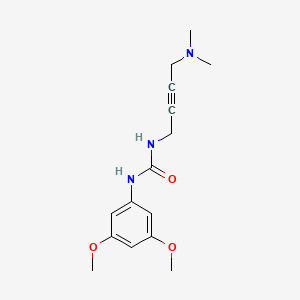 molecular formula C15H21N3O3 B2664358 1-(3,5-Dimethoxyphenyl)-3-(4-(dimethylamino)but-2-yn-1-yl)urea CAS No. 1396849-87-8