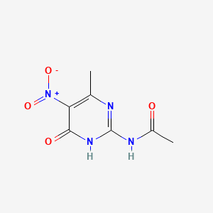 molecular formula C7H8N4O4 B2664360 N-(4-hydroxy-6-methyl-5-nitropyrimidin-2-yl)acetamide CAS No. 299916-90-8
