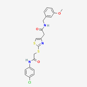 B2664370 N-(4-chlorophenyl)-2-((4-(2-((3-methoxybenzyl)amino)-2-oxoethyl)thiazol-2-yl)thio)acetamide CAS No. 953993-55-0