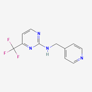 molecular formula C11H9F3N4 B2664389 N-(pyridin-4-ylmethyl)-4-(trifluoromethyl)pyrimidin-2-amine CAS No. 1379170-94-1