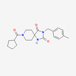 8-(Cyclopentanecarbonyl)-3-(4-methylbenzyl)-1,3,8-triazaspiro[4.5]decane-2,4-dione