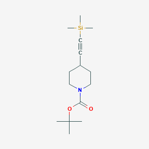 molecular formula C15H27NO2Si B2664412 tert-Butyl 4-((trimethylsilyl)ethynyl)piperidine-1-carboxylate CAS No. 1604039-50-0