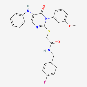 N-(4-fluorobenzyl)-2-((3-(3-methoxyphenyl)-4-oxo-4,5-dihydro-3H-pyrimido[5,4-b]indol-2-yl)thio)acetamide