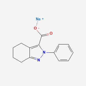 molecular formula C14H13N2NaO2 B2664415 sodium 2-phenyl-4,5,6,7-tetrahydro-2H-indazole-3-carboxylate CAS No. 1170796-46-9