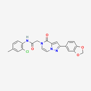2-[2-(1,3-benzodioxol-5-yl)-4-oxopyrazolo[1,5-a]pyrazin-5(4H)-yl]-N-(2-chloro-4-methylphenyl)acetamide