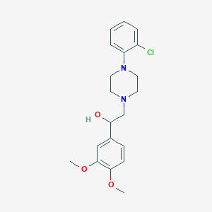 2-(4-(2-Chlorophenyl)piperazin-1-yl)-1-(3,4-dimethoxyphenyl)ethanol
