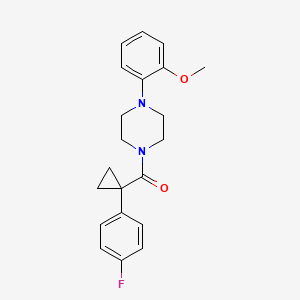 molecular formula C21H23FN2O2 B2664422 (1-(4-Fluorophenyl)cyclopropyl)(4-(2-methoxyphenyl)piperazin-1-yl)methanone CAS No. 1050626-88-4