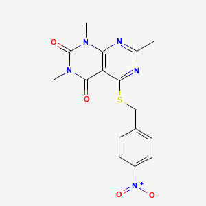 1,3,7-trimethyl-5-((4-nitrobenzyl)thio)pyrimido[4,5-d]pyrimidine-2,4(1H,3H)-dione