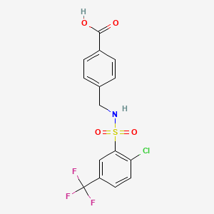 4-[2-Chloro-5-(trifluoromethyl)benzenesulfonamidomethyl]benzoic acid