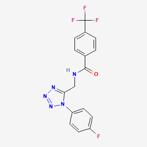 N-((1-(4-fluorophenyl)-1H-tetrazol-5-yl)methyl)-4-(trifluoromethyl)benzamide