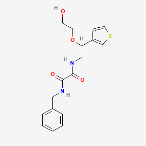 molecular formula C17H20N2O4S B2664435 N1-benzyl-N2-(2-(2-hydroxyethoxy)-2-(thiophen-3-yl)ethyl)oxalamide CAS No. 2034316-15-7