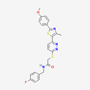 N-(4-fluorobenzyl)-2-((6-(2-(4-methoxyphenyl)-4-methylthiazol-5-yl)pyridazin-3-yl)thio)acetamide