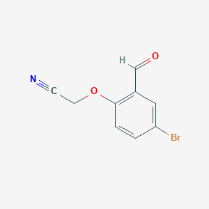 molecular formula C9H6BrNO2 B2664449 (4-Bromo-2-formylphenoxy)acetonitrile CAS No. 125418-95-3