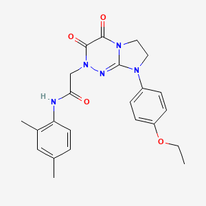 molecular formula C23H25N5O4 B2664451 N-(2,4-dimethylphenyl)-2-(8-(4-ethoxyphenyl)-3,4-dioxo-3,4,7,8-tetrahydroimidazo[2,1-c][1,2,4]triazin-2(6H)-yl)acetamide CAS No. 941996-21-0