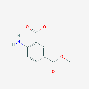 molecular formula C11H13NO4 B2664457 1,3-Dimethyl4-amino-6-methylbenzene-1,3-dicarboxylate CAS No. 1823461-84-2