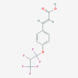 molecular formula C12H8F6O3 B2664468 3-[4-(1,1,2,3,3,3-hexafluoropropoxy)phenyl]prop-2-enoic Acid CAS No. 565179-47-7
