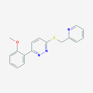 3-(2-Methoxyphenyl)-6-(pyridin-2-ylmethylsulfanyl)pyridazine