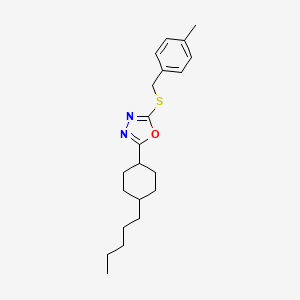 4-Methylbenzyl 5-(4-pentylcyclohexyl)-1,3,4-oxadiazol-2-yl sulfide