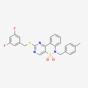 2-[(3,5-difluorobenzyl)sulfanyl]-6-(4-methylbenzyl)-6H-pyrimido[5,4-c][2,1]benzothiazine 5,5-dioxide
