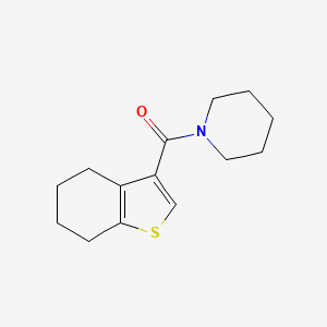 molecular formula C14H19NOS B2664480 Piperidin-1-yl(4,5,6,7-tetrahydrobenzo[b]thiophen-3-yl)methanone CAS No. 307540-59-6