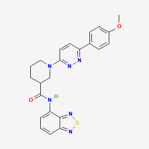 molecular formula C23H22N6O2S B2664483 N-(benzo[c][1,2,5]thiadiazol-4-yl)-1-(6-(4-methoxyphenyl)pyridazin-3-yl)piperidine-3-carboxamide CAS No. 1226429-91-9