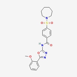 4-(azepan-1-ylsulfonyl)-N-(5-(2-methoxyphenyl)-1,3,4-oxadiazol-2-yl)benzamide