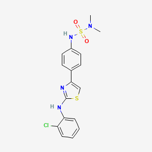N-(2-chlorophenyl)-4-{4-[(dimethylsulfamoyl)amino]phenyl}-1,3-thiazol-2-amine