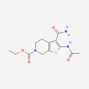 B2664504 ethyl 2-acetamido-3-carbamoyl-4,5-dihydrothieno[2,3-c]pyridine-6(7H)-carboxylate CAS No. 864925-60-0