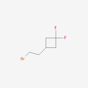 molecular formula C6H9BrF2 B2664515 3-(2-Bromoethyl)-1,1-difluorocyclobutane CAS No. 2229266-35-5