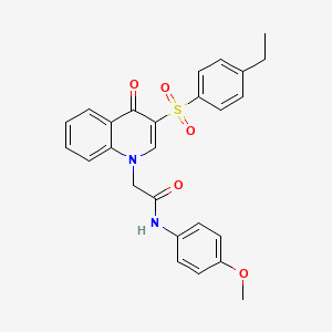 molecular formula C26H24N2O5S B2664530 2-[3-(4-ethylbenzenesulfonyl)-4-oxo-1,4-dihydroquinolin-1-yl]-N-(4-methoxyphenyl)acetamide CAS No. 898359-79-0