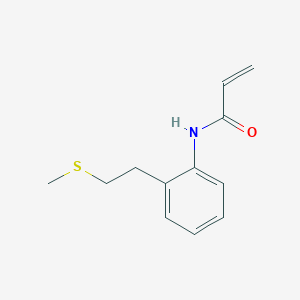 molecular formula C12H15NOS B2664538 N-[2-(2-Methylsulfanylethyl)phenyl]prop-2-enamide CAS No. 2411315-34-7