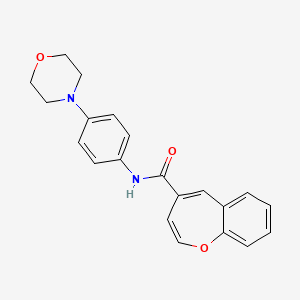molecular formula C21H20N2O3 B2664550 N-[4-(morpholin-4-yl)phenyl]-1-benzoxepine-4-carboxamide CAS No. 924838-76-6