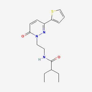 molecular formula C16H21N3O2S B2664572 2-ethyl-N-(2-(6-oxo-3-(thiophen-2-yl)pyridazin-1(6H)-yl)ethyl)butanamide CAS No. 946264-66-0