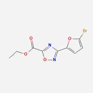 molecular formula C9H7BrN2O4 B2664583 Ethyl 3-(5-bromofuran-2-yl)-1,2,4-oxadiazole-5-carboxylate CAS No. 924858-82-2