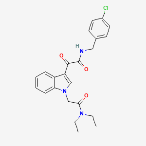 N-(4-chlorobenzyl)-2-(1-(2-(diethylamino)-2-oxoethyl)-1H-indol-3-yl)-2-oxoacetamide