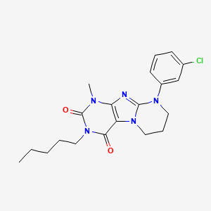 9-(3-chlorophenyl)-1-methyl-3-pentyl-6,7,8,9-tetrahydropyrimido[2,1-f]purine-2,4(1H,3H)-dione