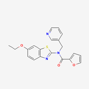 molecular formula C20H17N3O3S B2664597 N-(6-ethoxy-1,3-benzothiazol-2-yl)-N-[(pyridin-3-yl)methyl]furan-2-carboxamide CAS No. 895014-96-7