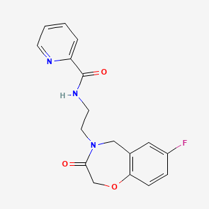 N-(2-(7-fluoro-3-oxo-2,3-dihydrobenzo[f][1,4]oxazepin-4(5H)-yl)ethyl)picolinamide