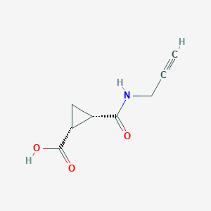 molecular formula C8H9NO3 B2664604 (1R,2S)-2-(Prop-2-ynylcarbamoyl)cyclopropane-1-carboxylic acid CAS No. 1931924-73-0