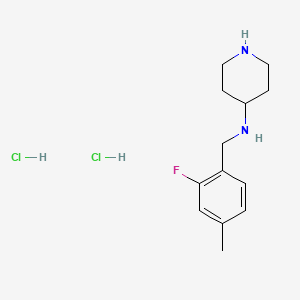 molecular formula C13H21Cl2FN2 B2664611 N-(2-Fluoro-4-methylbenzyl)piperidin-4-amine dihydrochloride CAS No. 1349717-25-4