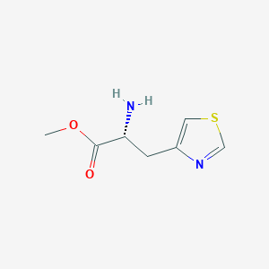 molecular formula C7H10N2O2S B2664637 Methyl (2R)-2-amino-3-(1,3-thiazol-4-YL)propanoate CAS No. 195987-24-7