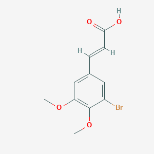 molecular formula C11H11BrO4 B2664654 3-(3-Bromo-4,5-dimethoxyphenyl)acrylic acid CAS No. 51314-72-8
