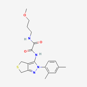 molecular formula C19H24N4O3S B2664659 N'-[2-(2,4-dimethylphenyl)-2H,4H,6H-thieno[3,4-c]pyrazol-3-yl]-N-(3-methoxypropyl)ethanediamide CAS No. 899756-11-7