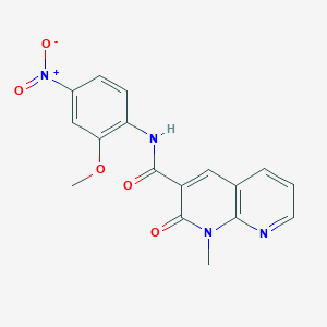 molecular formula C17H14N4O5 B2664691 N-(2-methoxy-4-nitrophenyl)-1-methyl-2-oxo-1,2-dihydro-1,8-naphthyridine-3-carboxamide CAS No. 899744-87-7