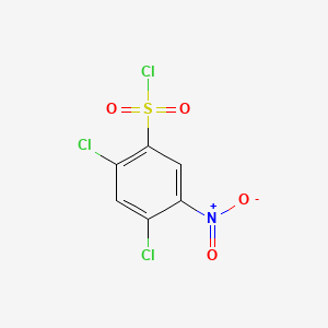 molecular formula C6H2Cl3NO4S B2664712 2,4-Dichloro-5-nitrobenzene-1-sulfonyl chloride CAS No. 949-30-4