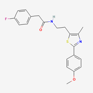 B2664717 2-(4-fluorophenyl)-N-[2-[2-(4-methoxyphenyl)-4-methyl-1,3-thiazol-5-yl]ethyl]acetamide CAS No. 893996-09-3