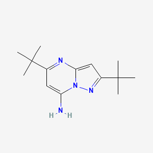 molecular formula C14H22N4 B2664741 2,5-Di-tert-butylpyrazolo[1,5-a]pyrimidin-7-amine CAS No. 626223-27-6