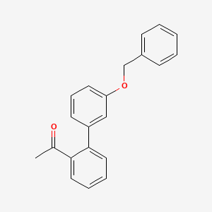 molecular formula C21H18O2 B2664758 2-Acetyl-3'-(benzyloxy)biphenyl CAS No. 893739-69-0