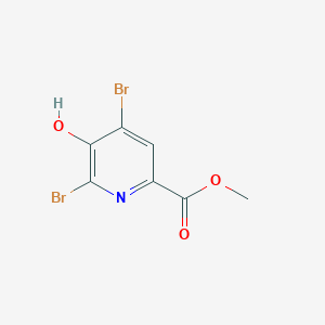 molecular formula C7H5Br2NO3 B2664776 Methyl 4,6-dibromo-5-hydroxypicolinate CAS No. 64354-25-2