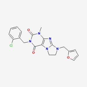 3-(2-chlorobenzyl)-8-(furan-2-ylmethyl)-1-methyl-7,8-dihydro-1H-imidazo[2,1-f]purine-2,4(3H,6H)-dione